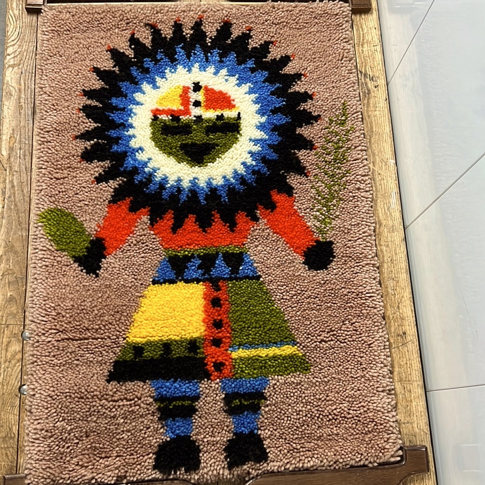 Sun Face Hopi Katchina Kachina Yarn/wool. Large